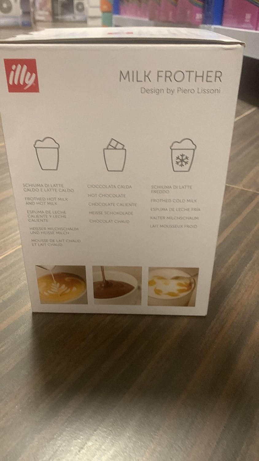 illy Milk Frother elektrischer Milchaufschäumer für heisse und kalte Milchschaum und heisse Schokola