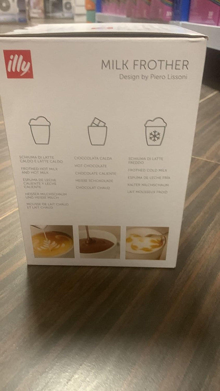 illy Milk Frother elektrischer Milchaufschäumer für heisse und kalte Milchschaum und heisse Schokola