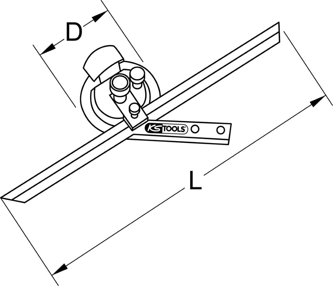 KS Tools 300.0207 Universal-Winkelmesser, 300mm