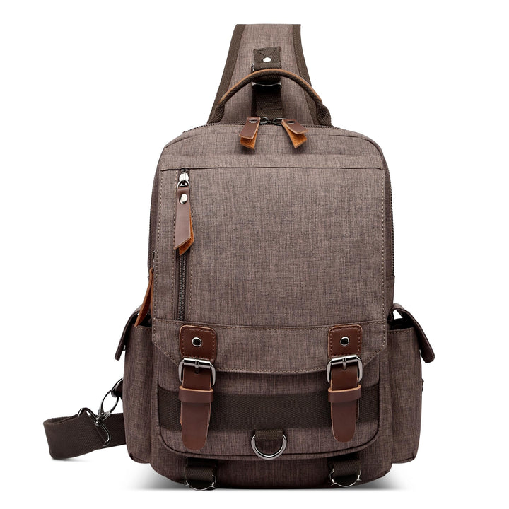 DORRISO Brusttasche Herren Mode Grosse Kapazität Schultertasche für 10,9 Zoll iPad mit Griff Mehrere