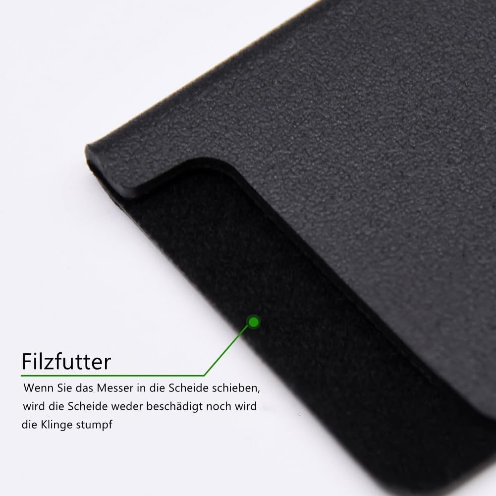 MUSLONG Messerschutz Klingenschütze mit Samt Innenfutter, 10 Stück Universal Messerschutz Set | 100%