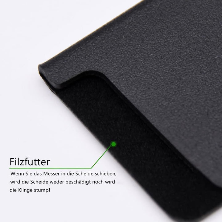 MUSLONG Messerschutz Klingenschütze mit Samt Innenfutter, 10 Stück Universal Messerschutz Set | 100%