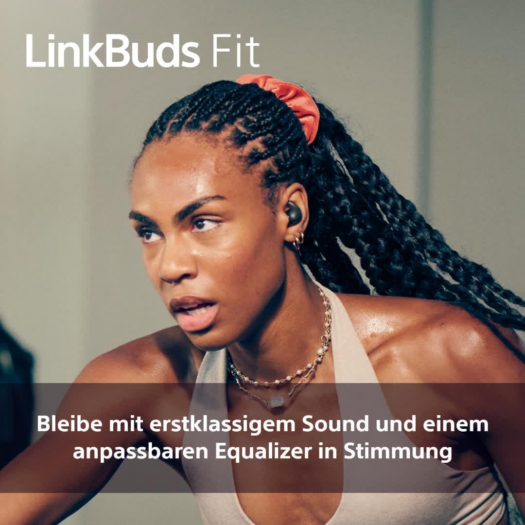 Sony LinkBuds Fit - Kabellose Noise Cancelling Bluetooth Earbuds - Komfortabel, leicht, Hi-Res-Sound