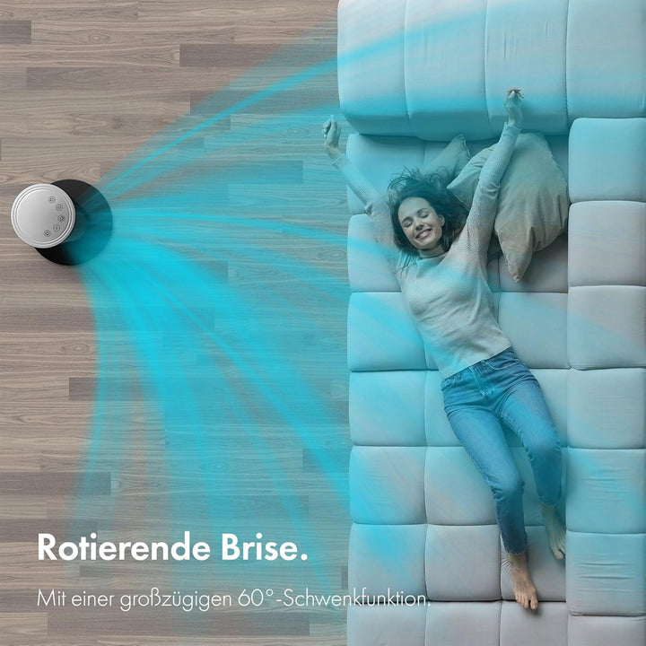 VonHaus 87 cm Turmventilator, Elektroventilator, Schwenkender Ventilator Leise für Jeden Raum, Venti