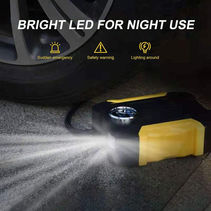 Digitaler Luftkompressor Auto, Luftpumpe Auto Kompressor Luftpumpe mit LED-Lampe, Automatische Absch