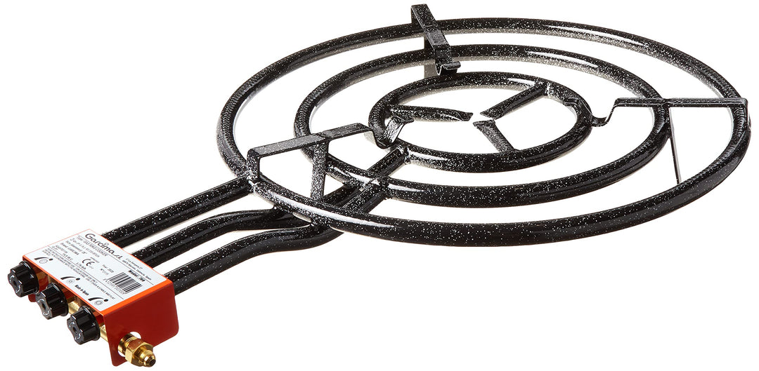 Paelleras EL CID 3-FLAMMIG, 70cm Durchmesser, 24,1 KW Leistung, für Paella, etc., 700, Schwarz Singl