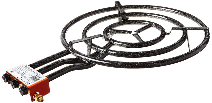 Paelleras EL CID 3-FLAMMIG, 70cm Durchmesser, 24,1 KW Leistung, für Paella, etc., 700, Schwarz Singl