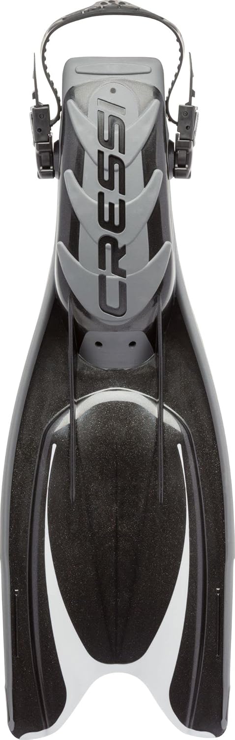 Cressi Frog Plus Tauchflossen Erwachsene L/XL (45/47) schwarz/silber, L/XL (45/47) schwarz/silber