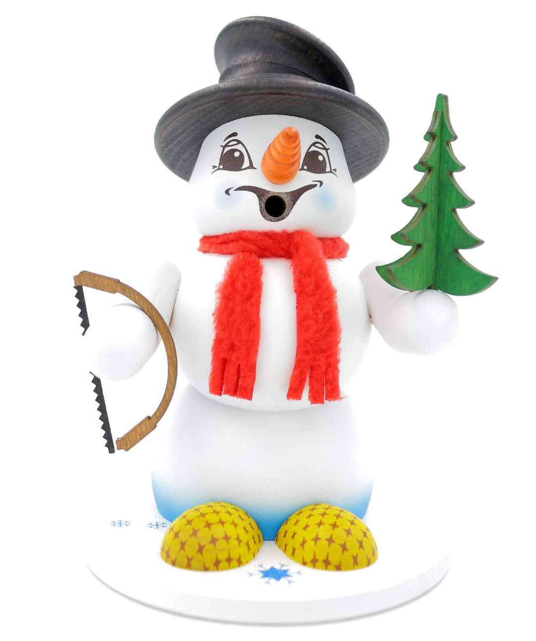 Kuhnert - Erzgebirgische Holzkunst Räuchermann Räucherfigur Schneemann 19cm - Baummauser, Baummauser