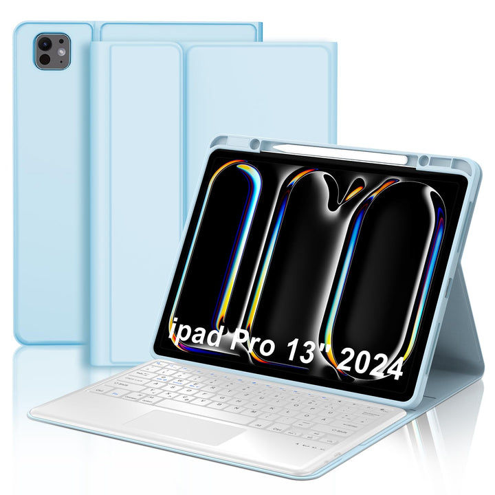 IVEOPPE Tastatur für iPad pro 13" 2024 (M4) Con Touchpad, Hülle mit Magnetisch Abnehmbare Bluetooth