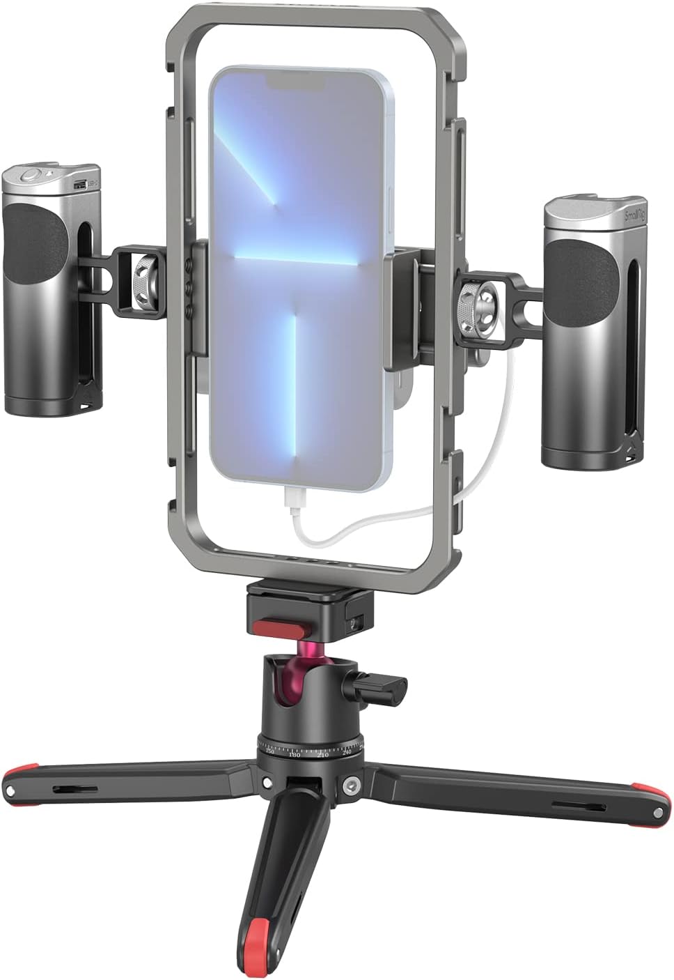 SMALLRIG Universal Phone Video Rig Kit für Vlogger Video Creators, Aluminium-Handheld-Kit für iPhone