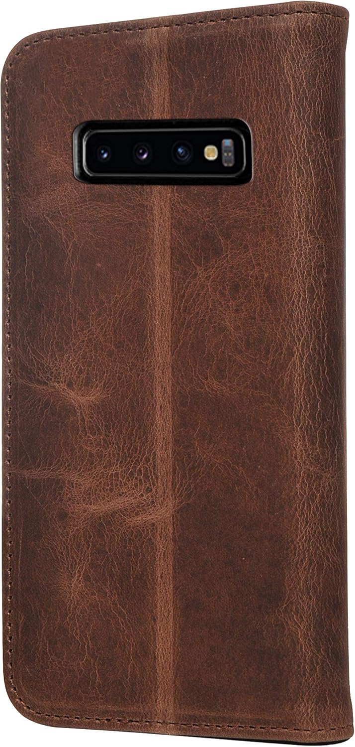 Porter Riley - Lederhülle für Samsung Galaxy S10 Plus. Premium Echtleder Standhülle/Cover/Brieftasch