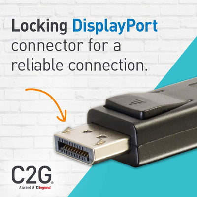 C2G 3m DisplayPort-Stecker auf VGA-Stecker Computer-Monitor-Adapterkabel Schwarz 3 m, 3 m