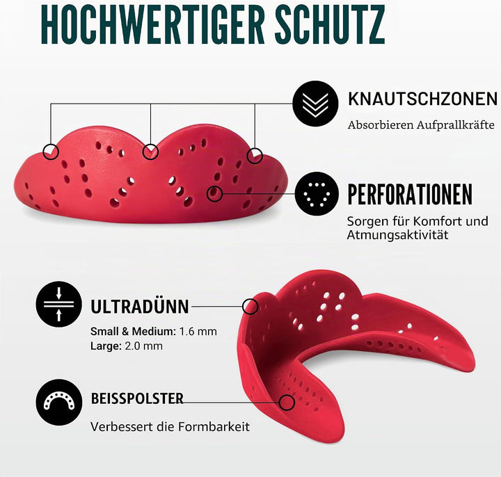 SISU Erwachsene Nextgen Aero Zahnschutz Adult Red, Adult Red