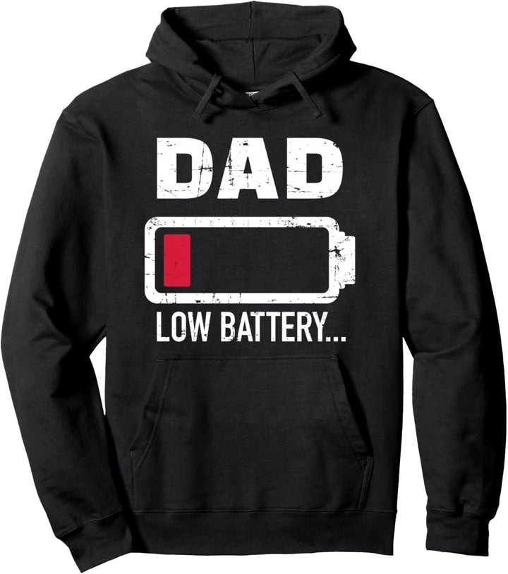 Papa Dad low battery Pullover Hoodie