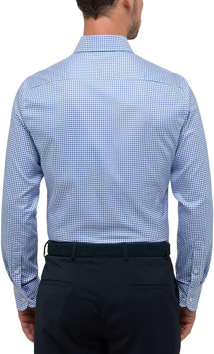eterna Herren Twill-Hemd Slim FIT 1/1 blau 42_H_1/1