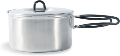 Tatonka Camping-Kochgeschirr Cookset Regular (5-teilig) - Edelstahl-Geschirr mit Pfanne und 2 Töpfen