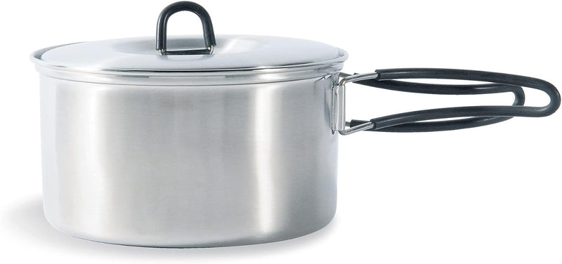 Tatonka Camping-Kochgeschirr Cookset Regular (5-teilig) - Edelstahl-Geschirr mit Pfanne und 2 Töpfen