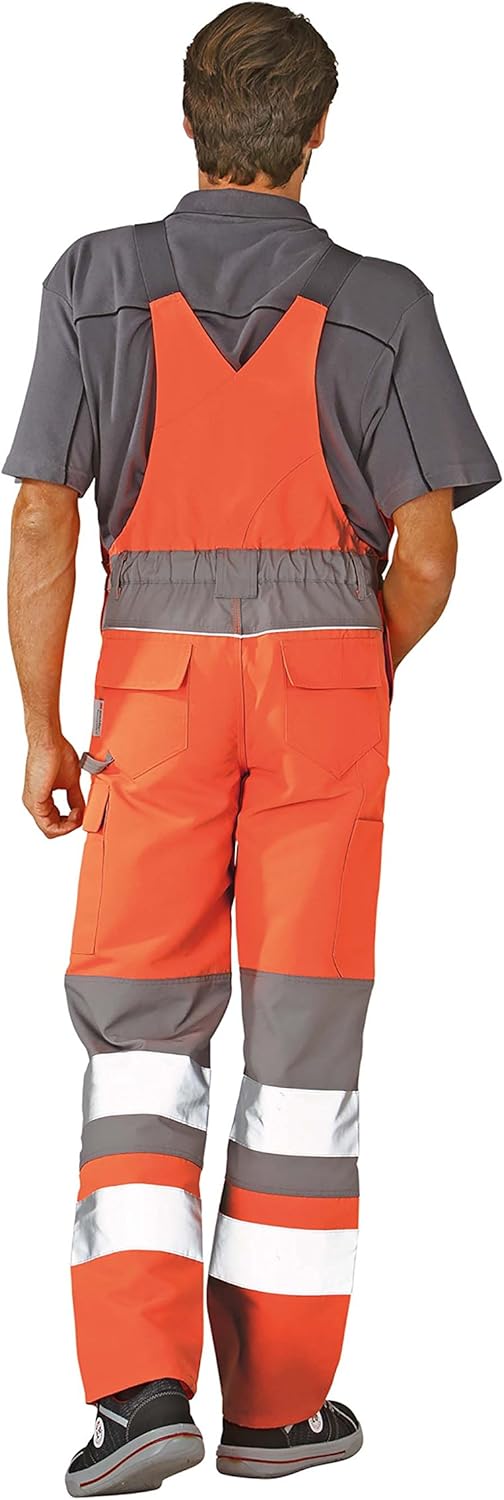 Planam Grösse 58 Unisex Plaline Warnschutz Latzhose orange Zink Modell 5620 58 orange/zink, 58 orang