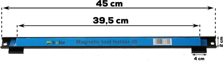 botle 3 x Magnetleiste Werkzeug Metallstreifen Länge 45 cm Schwarz Werkzeughalter Starker Magnet, Fü