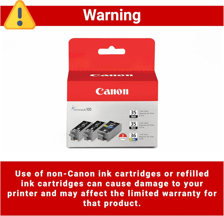 Canon PGI-35 Black Twin & CLI-36 Colour Ink Cartridge Bundle Pack