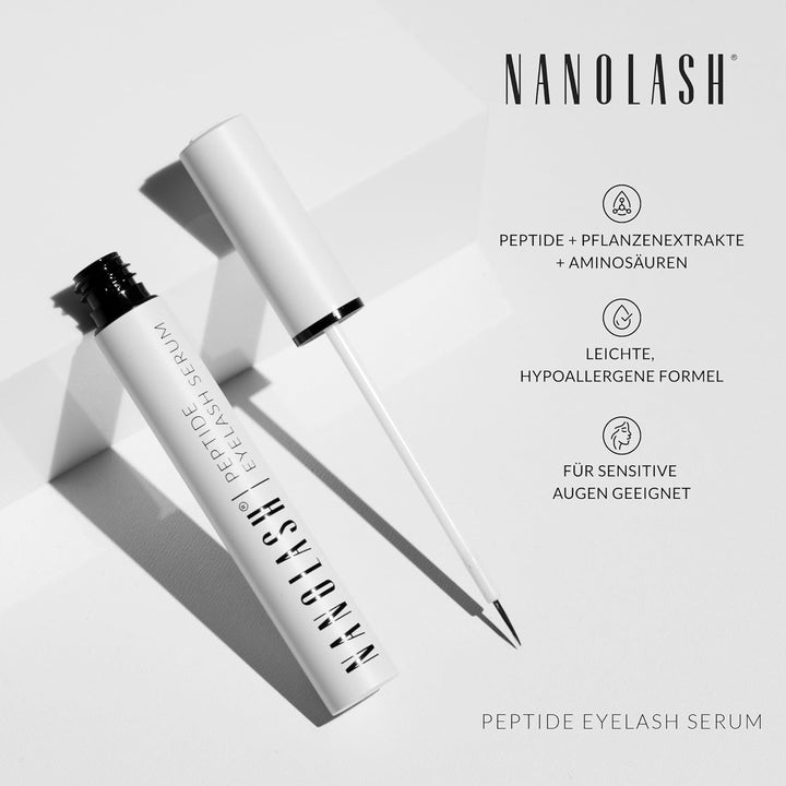 Wimpernserum Nanolash 5 ml - Wimpern serum ohne hormone, Serum für Wimpern, Wimpern serum mit Peptid