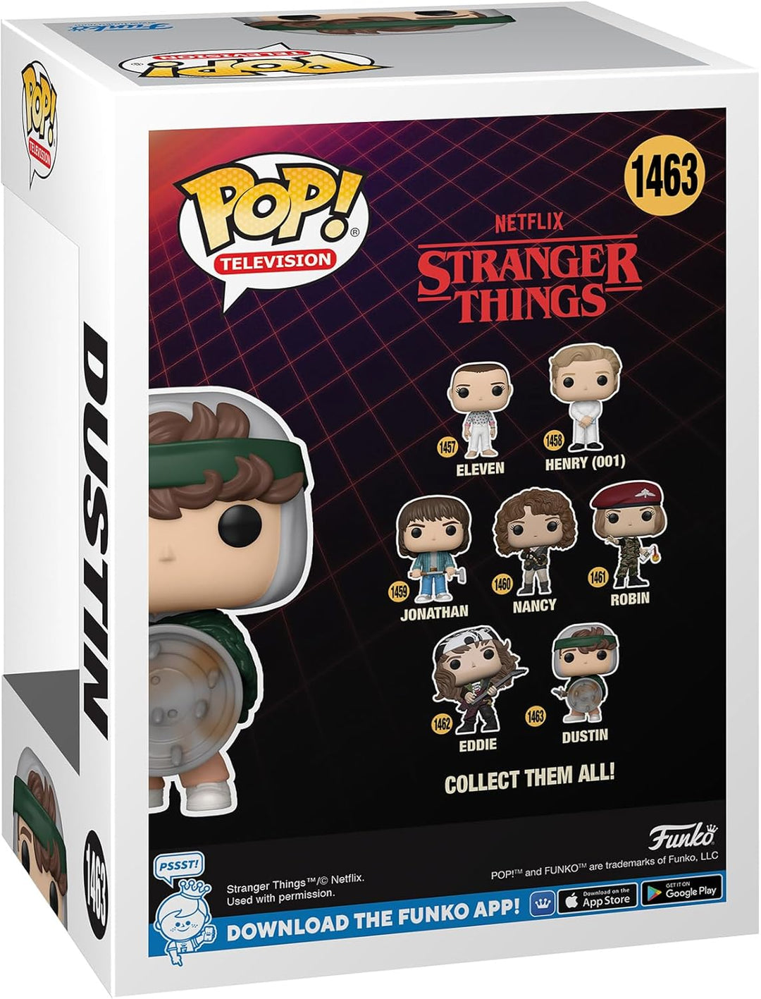 Funko Pop! TV: Stranger Things - Hunter Dustin Henderson mit Shield - Aka Zahnlos - Vinyl-Sammelfi