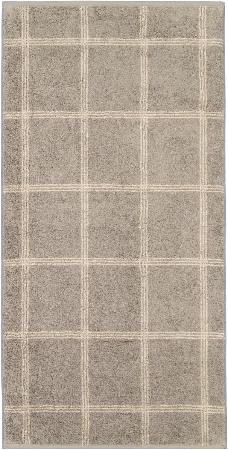 Cawö Handtücher Luxury Home Two-Tone Grafik 604 Graphit - 70 Handtuch 50x100 cm, Handtuch 50x100 cm