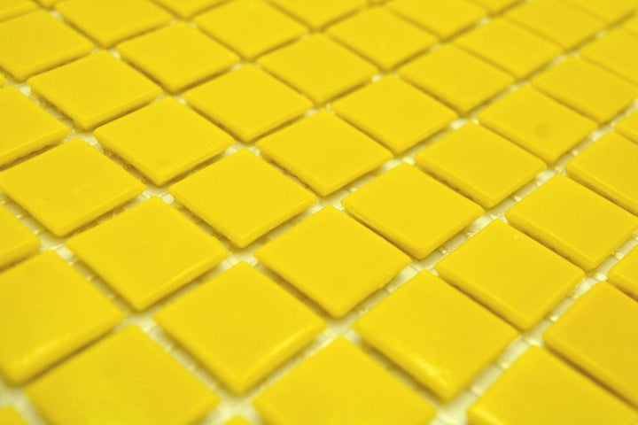 Mosaikfliese Glasmosaik gelb Küchenrückwand Duschwand | 10 Mosaikmatten