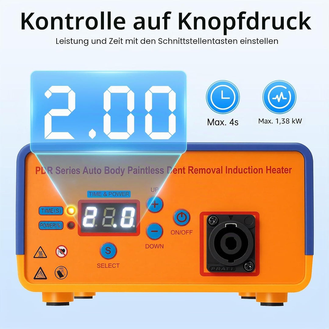 1380W Professionelle PDR Induktionsheizung,Hot Box Car Paintless Dent Repair Tool,Body Removal Induc