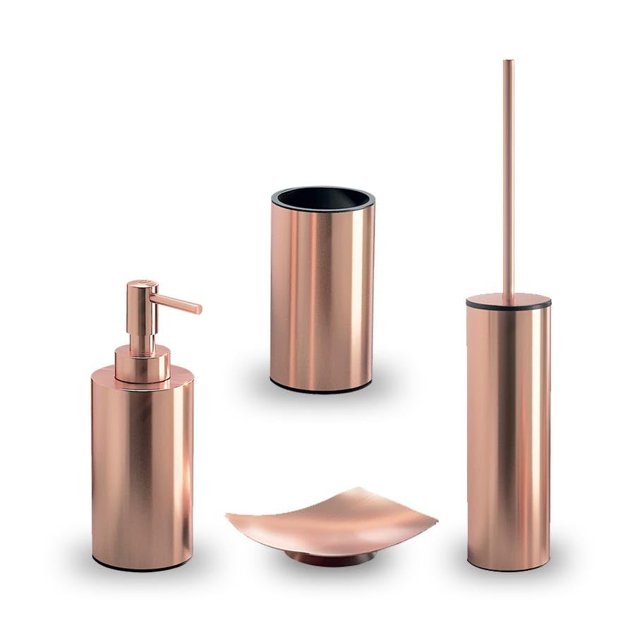 4 STÜCK KUPFERFARBENES Badezimmer-ABLAGE-ZUBEHÖR-Set | Copper