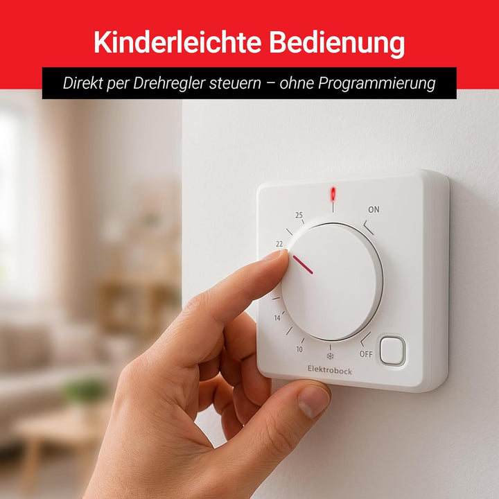 Elektrobock Funk Raumthermostat, BPT012, 158 x 181 x 62 mm