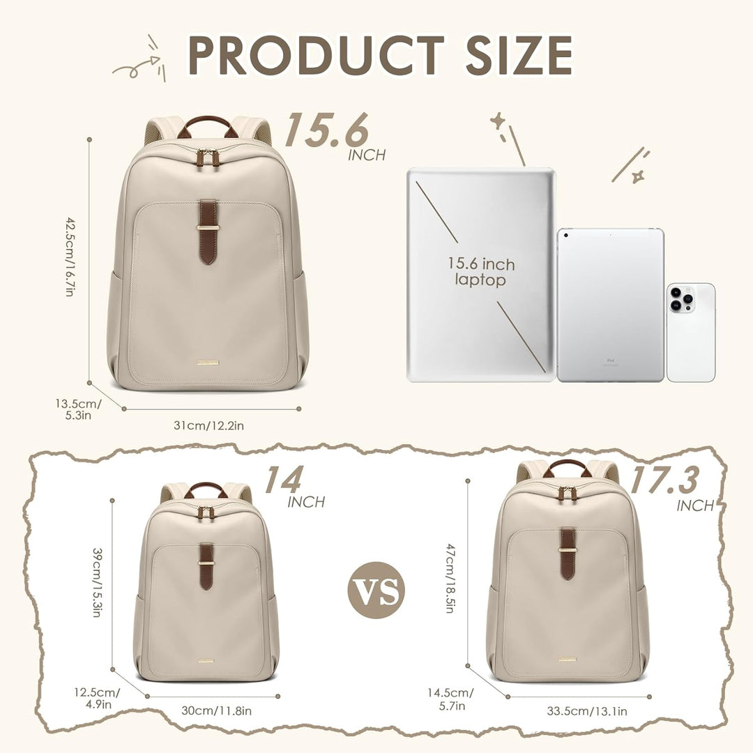 Rucksack Damen Herren Elegant,16 Zoll Laptop Rucksack Wasserdicht mit Laptopfach, Business Laptoptas