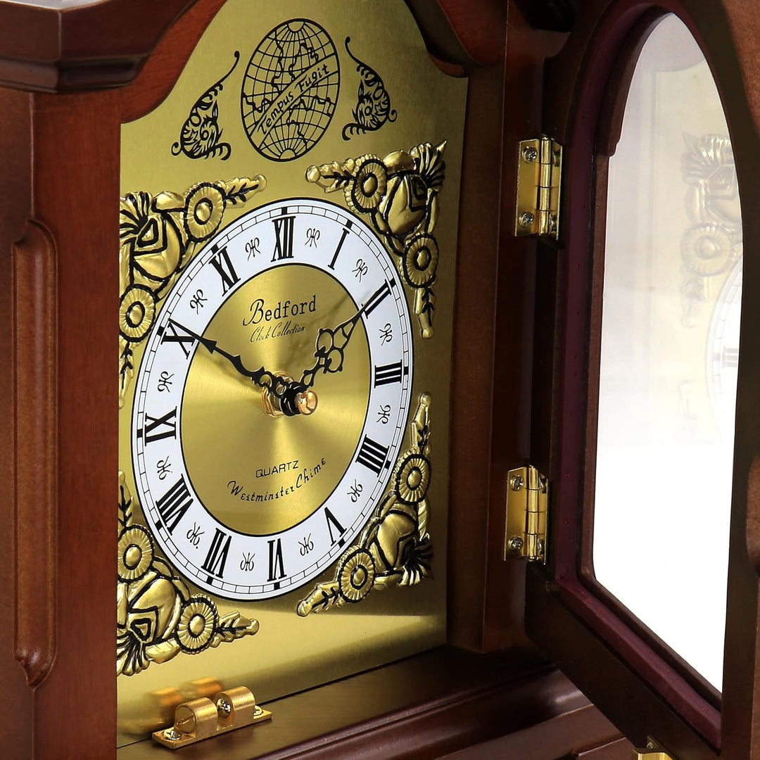Bedford Clock Collection Redwood Kaminuhr mit Glockenspiel
