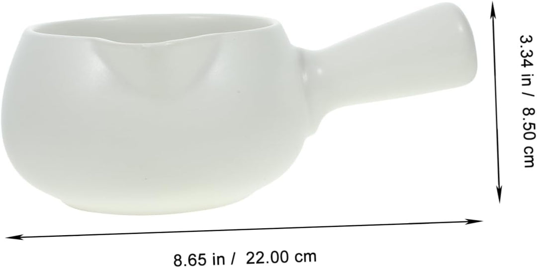 Cabilock Milchtopf Aus Keramik Keramiktopf Keramik Milchtopf Mini-butterwärmer Topfwärmer Auslaufpfa