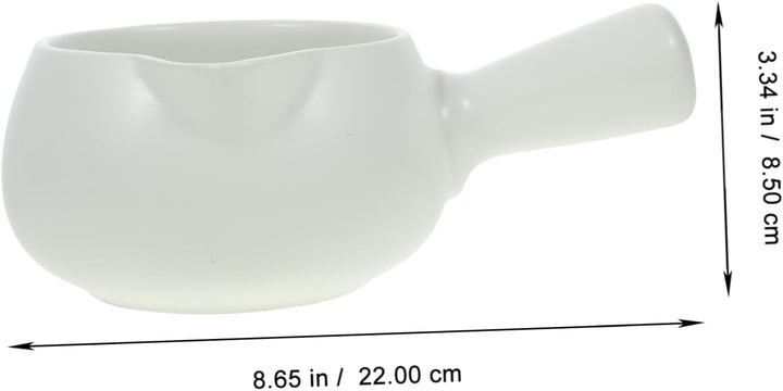 Cabilock Milchtopf Aus Keramik Keramiktopf Keramik Milchtopf Mini-butterwärmer Topfwärmer Auslaufpfa
