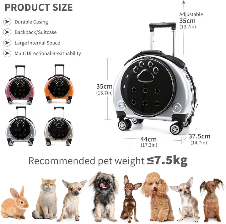 PETCUTE Haustier Rucksack,Faltbare Haustier-Tragerucksack Bis 7.5 Kg mit Herausnehmbarer Matte,Gute