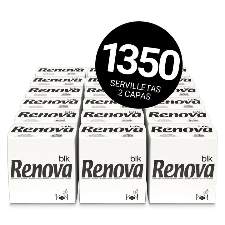 RENOVA BLK-Servietten, 1.350 Premium-Servietten, weiss, gross, 2 Schichten