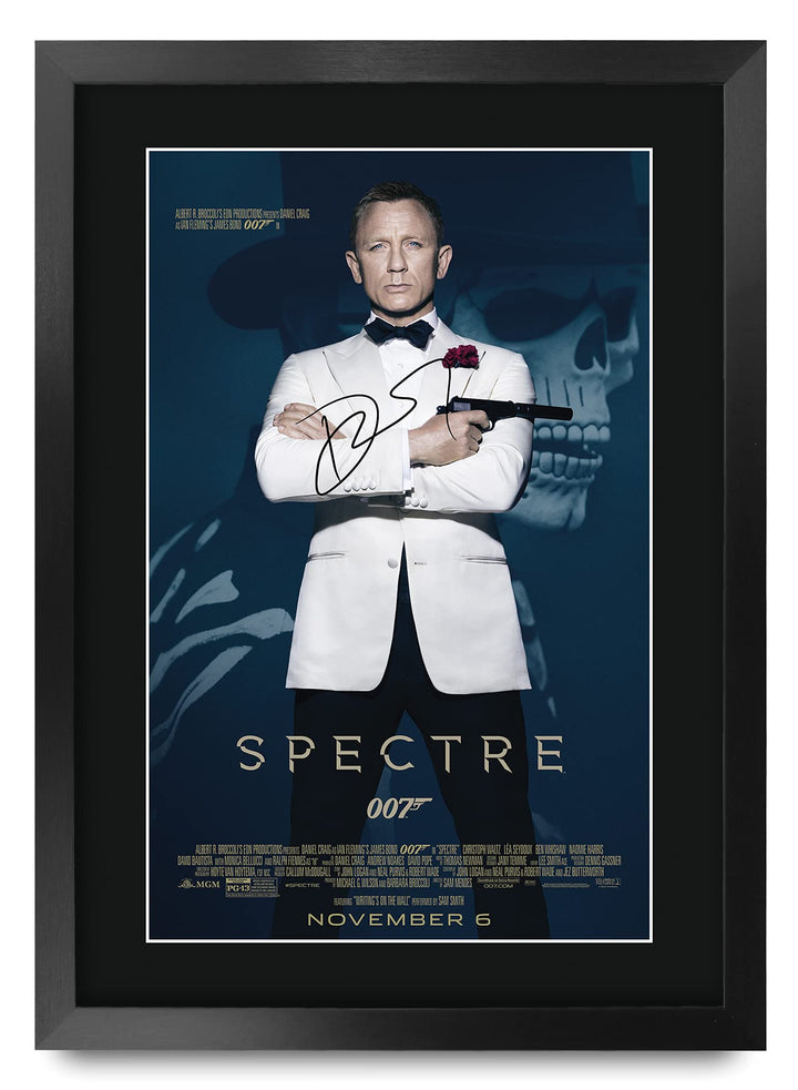 HWC Trading A3 FR James Bond - Specter Movie Poster Daniel Craig Signed Geschenk GESTALTET A3 Printe