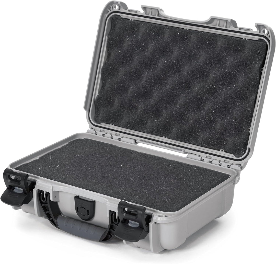 Nanuk 909 Wasserdichter Hartschalenkoffer Mit Plüschschaumeinlage - Silber Silber Würfelförmiger Sch