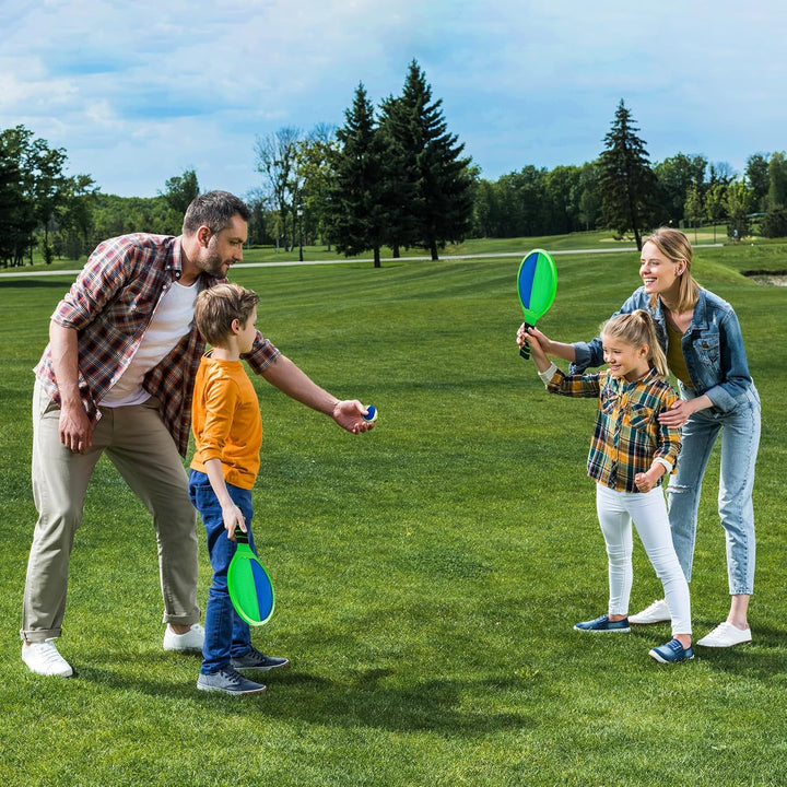 U&C Planet Beachball Set Strandtennis Set Paddle Ball Spiel Klettballspiel Strandschlägerset für Kin