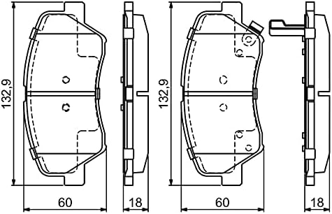 Bosch BP1686 Bremsbeläge - Vorderachse - ECE-R90 Zertifizierung - vier Bremsbeläge pro Set