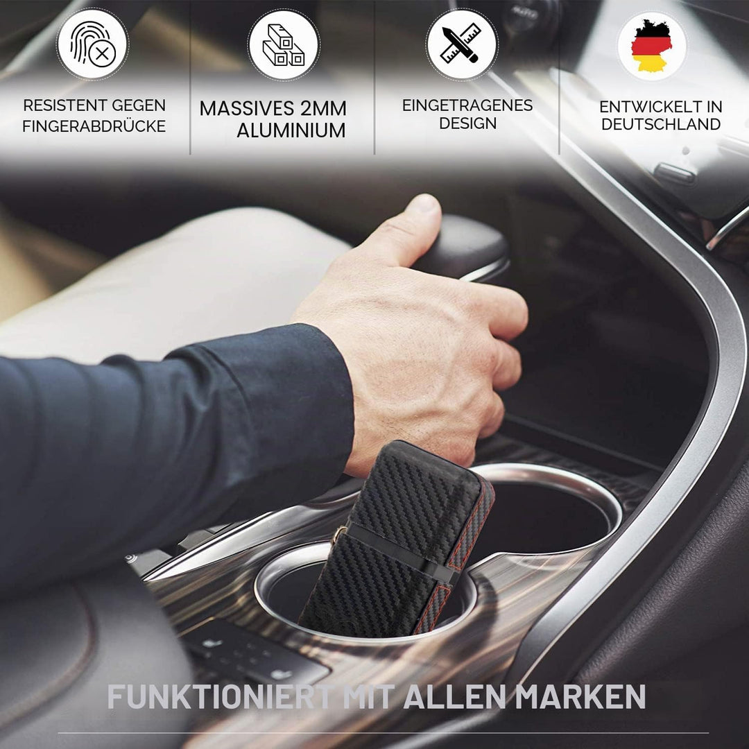 VONETTI Alpha Shield Carbon – Premium RFID-Signalblocker-Box – Smart Car Key Faraday Signalschutz, K