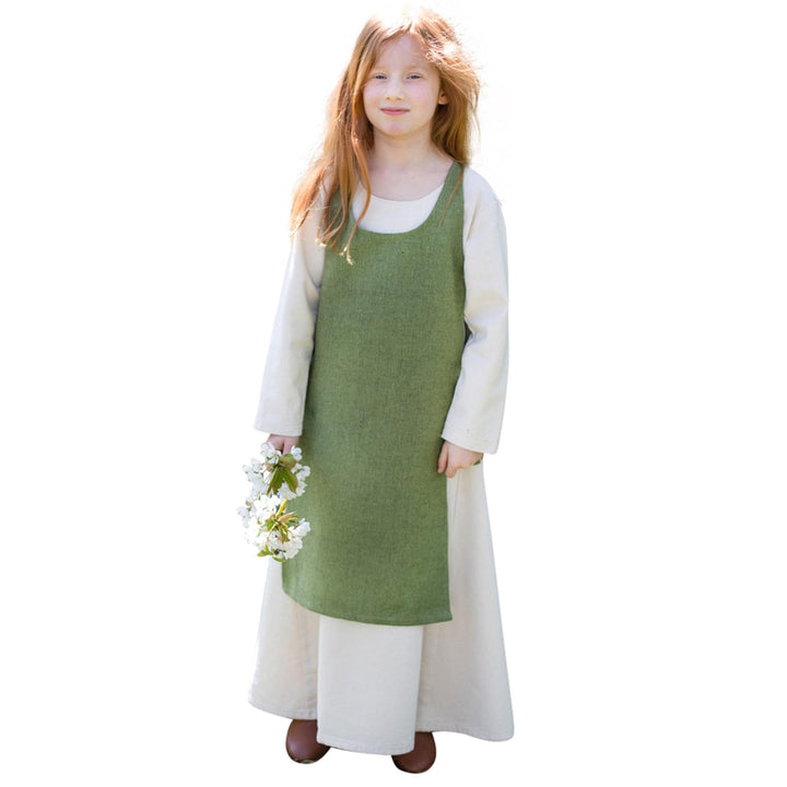 Burgschneider - Kinderüberkleid Ylva - Lind - Kleidung für Larp, Mittelalter, Cosplay und Fantasy Li