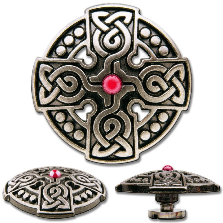 Hoppe &amp; Masztalerz 6 St. Celtic Concho Schraubzierniete Zierniete Schraubniete Screwback Concho Kelt