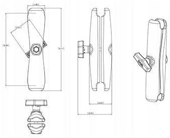 RAM Mount RAM-201U-D Halterungsset (232 mm)