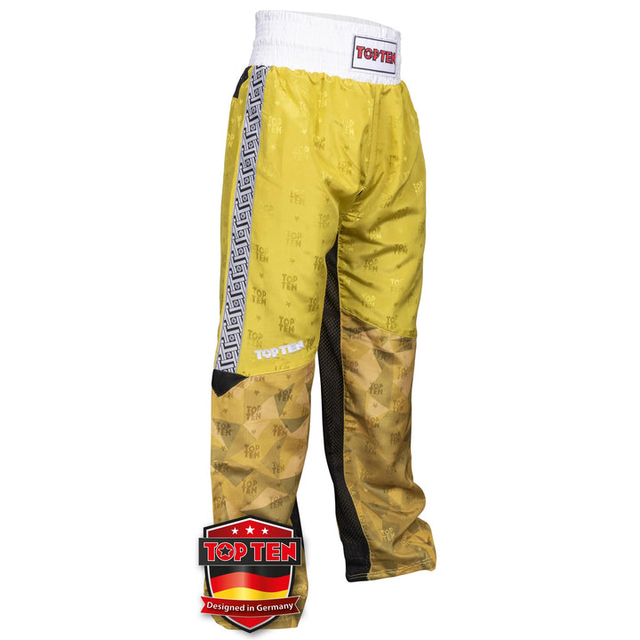 TOP TEN Kickboxhose „Prism“ Gelb S, XXL