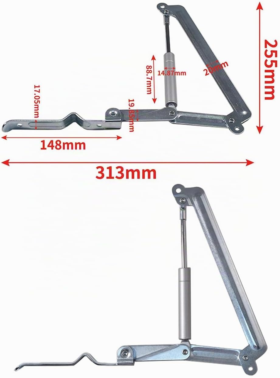 2X Hydraulische Gasdruckfeder Ersatz Deckelhalterung Kompatibel mit Keter Scharnier Store It Out Mid