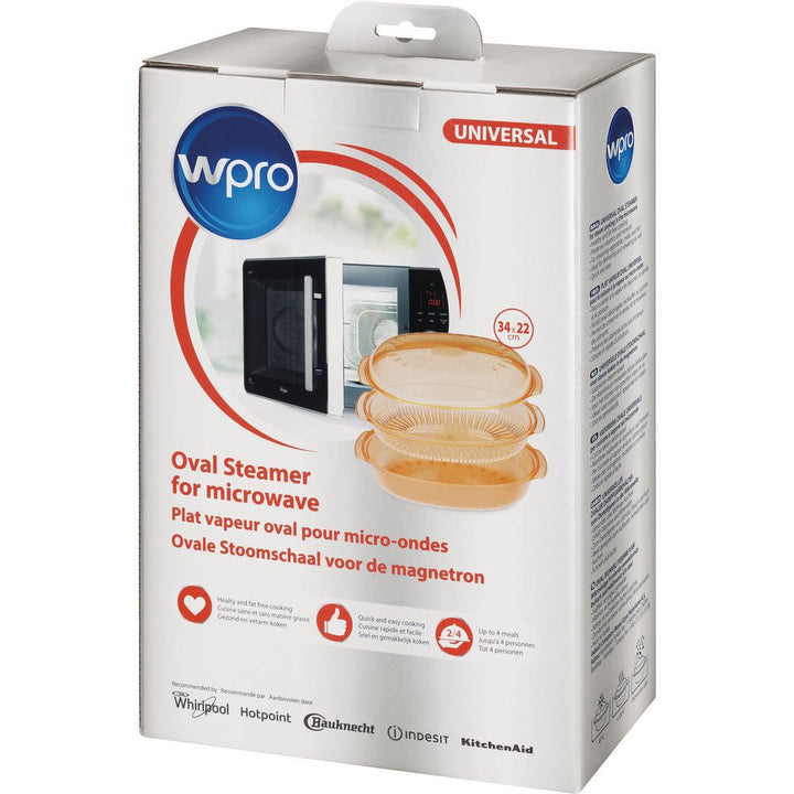 W-PRO Ovaler Garbehälter für die Mikrowelle • 34 x 22 cm