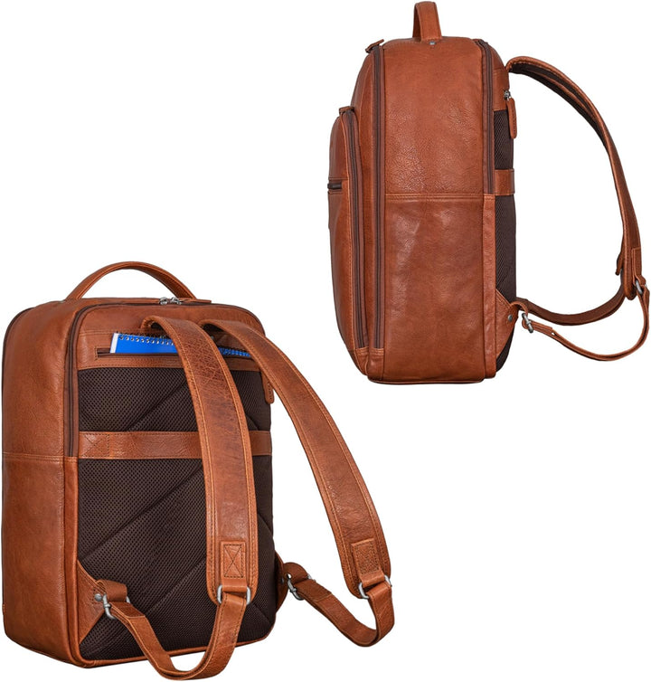 STILORD 'Gordon' Rucksack Leder Herren und Damen Messenger Rucksack Laptop 17 Zoll Lederrucksack Dam